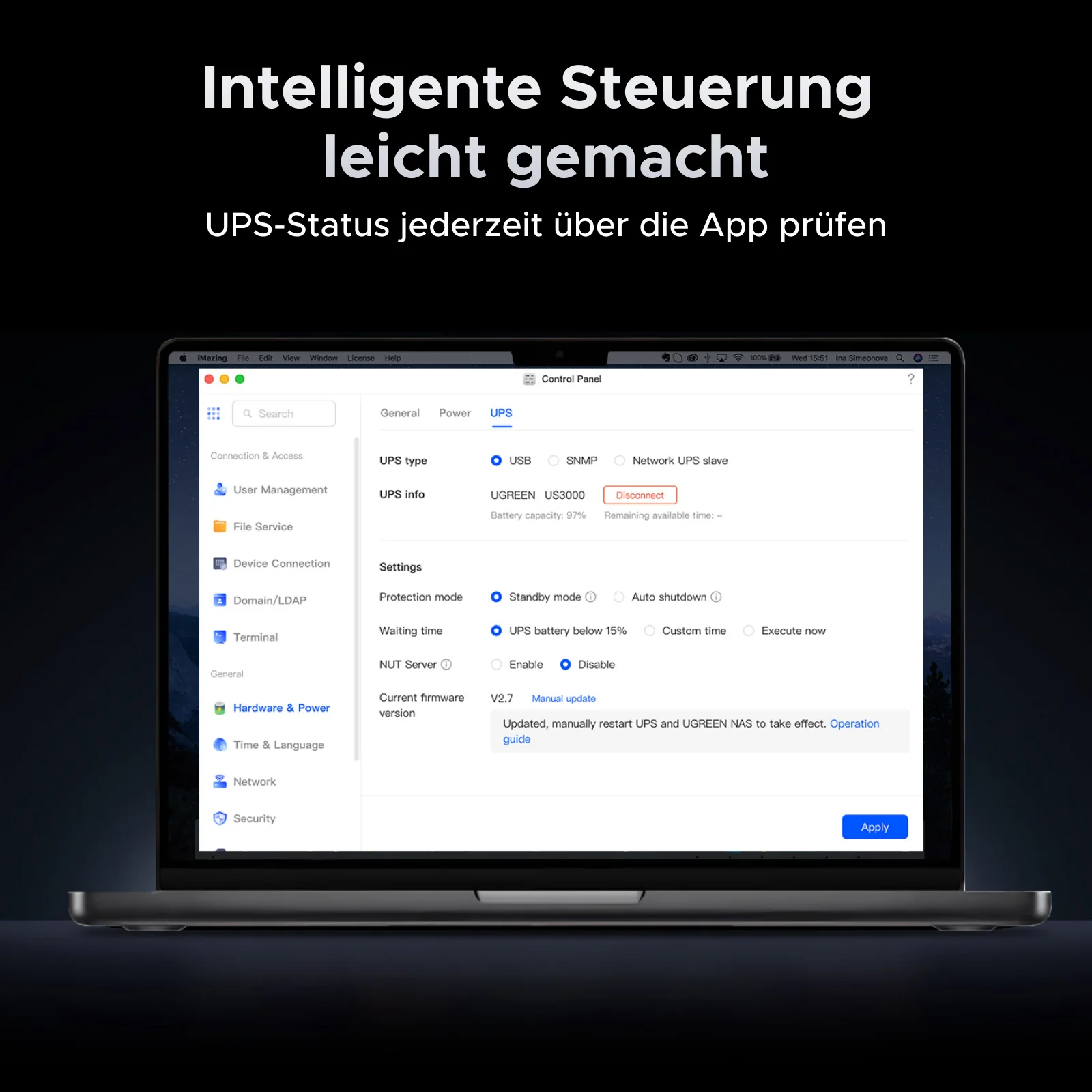 UGREEN NAS 120W DC USV unterbrechungsfreie Stromversorgung - Image 5