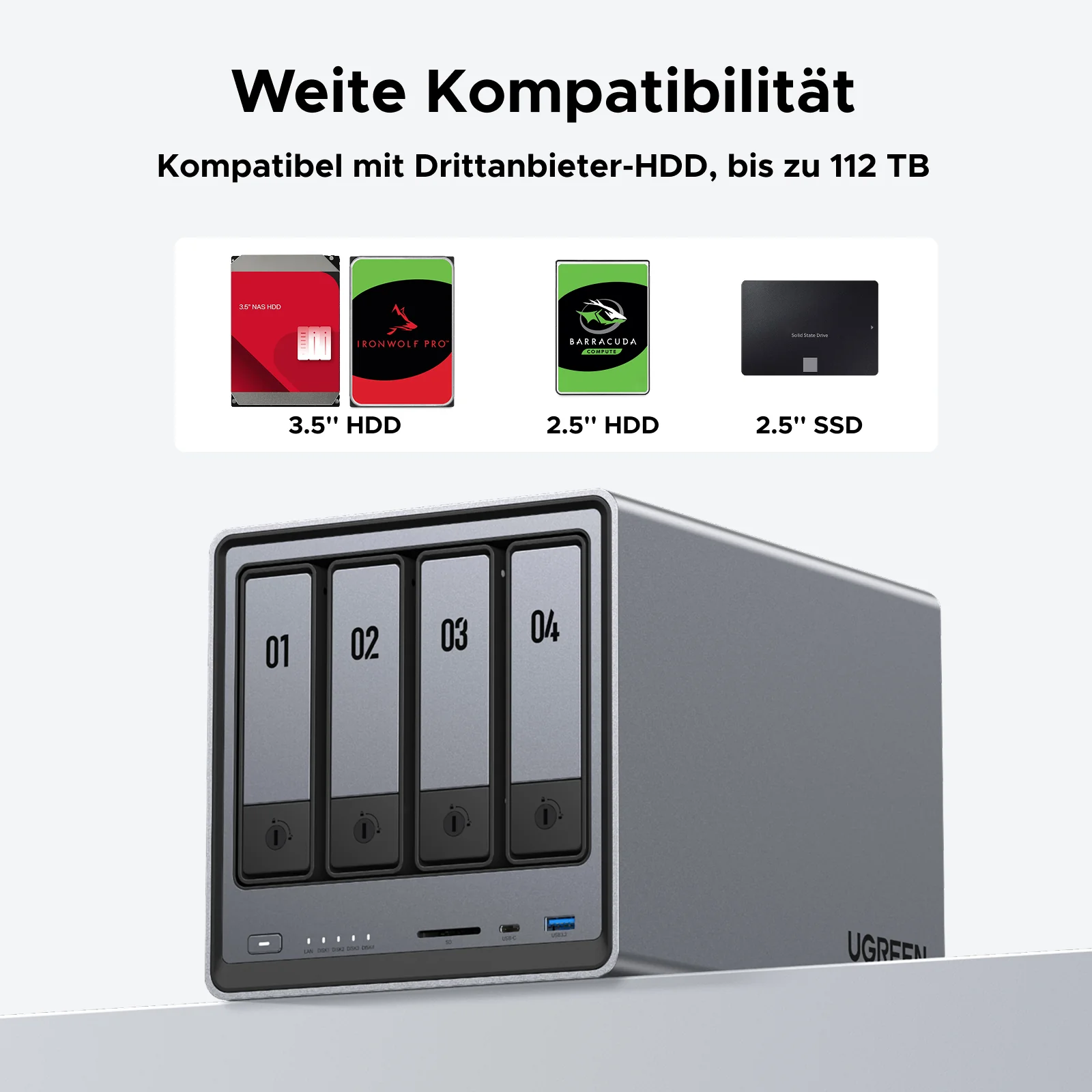 UGREEN NASync DXP4800 4-Bay 136TB NAS - Image 4
